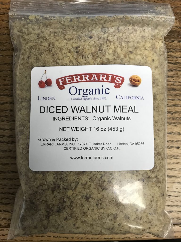 Organic walnut diced meal