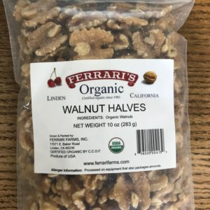 Bags of Raw Organic Chandler Walnut Halves